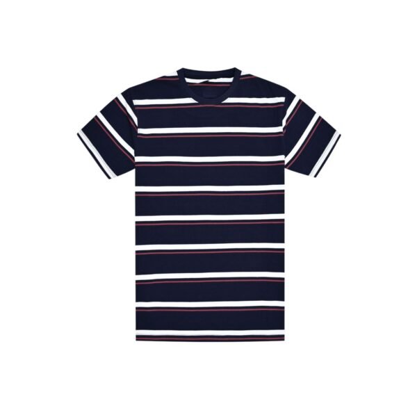 Thrivix Mens Navy Blue Striped T Shirt Casual Cool Look